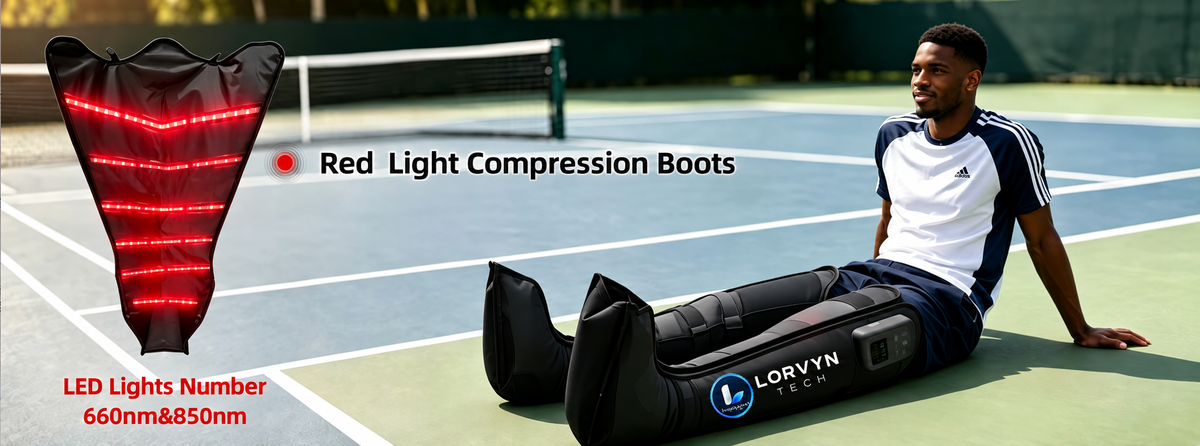 Pneumatic Leg Massage Therapy System, Pressure Therapy Recovery Boots with Compression Pump