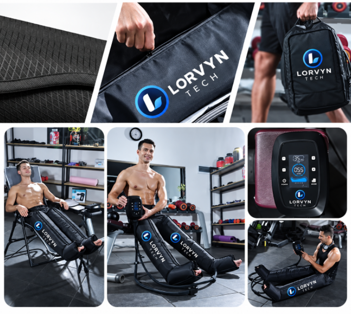 Pneumatic Leg Massage Therapy System, Pressure Therapy Recovery Boots with Compression Pump