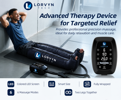 Professional Pressure Therapy 8-Chamber Muscle Relaxer Air Compression Leg Massager Recovery Boots