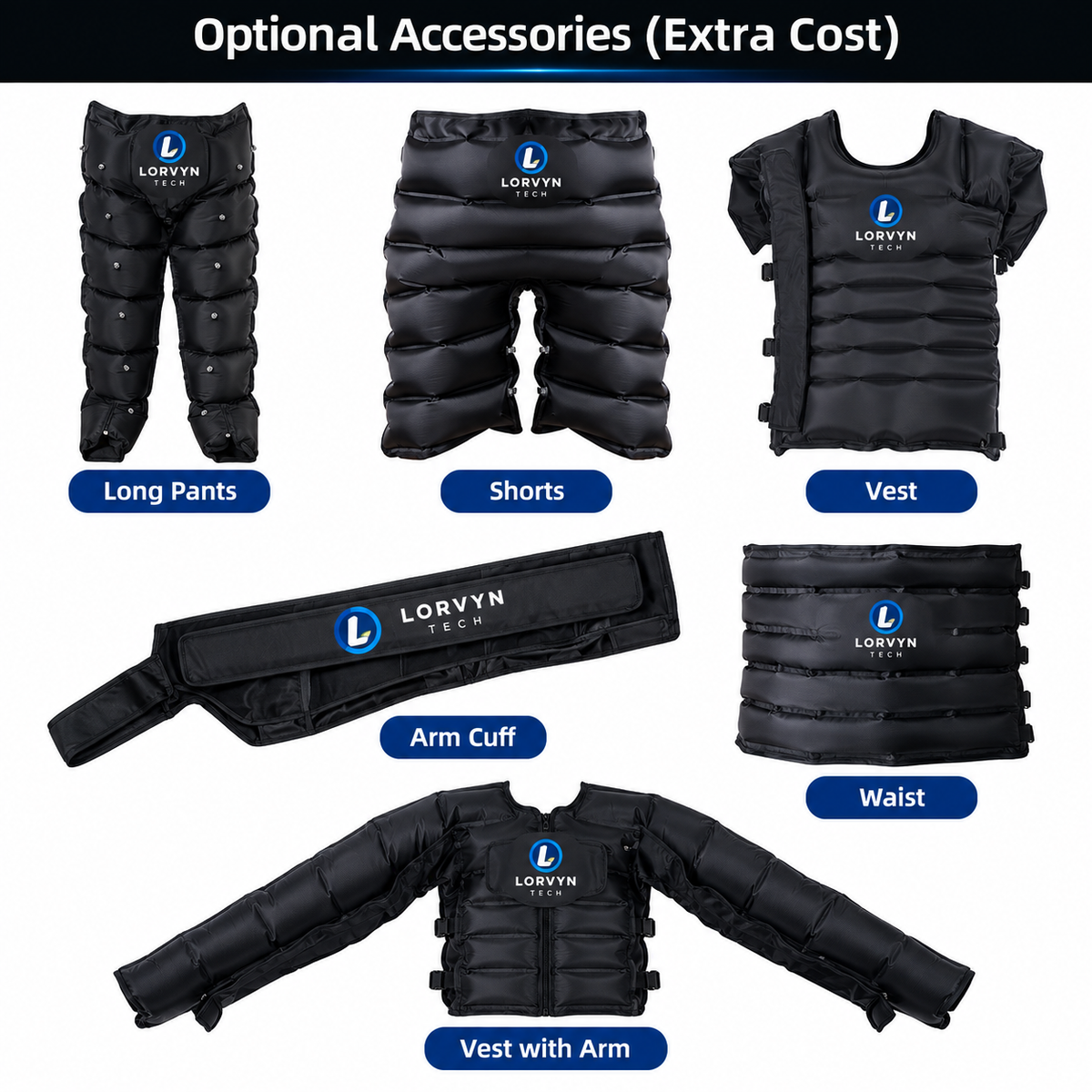 Professional Pressure Therapy 8-Chamber Muscle Relaxer Air Compression Leg Massager Recovery Boots