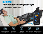 Pneumatic Compression Recovery Boots Leg Pressure Massage Therapy System with Compression Pump